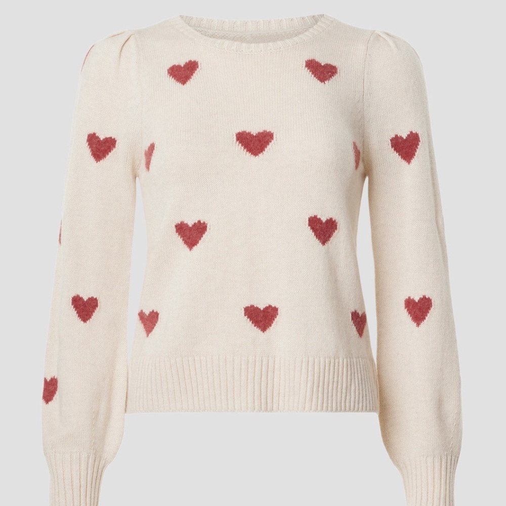 Splendid Annabelle Heart Sweater, L